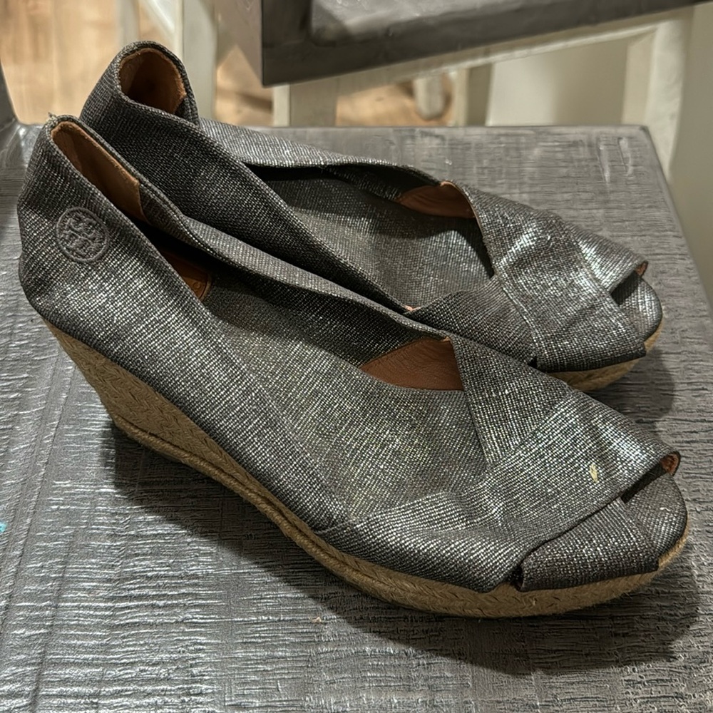 Tory Burch Espadrille Wedges size 10